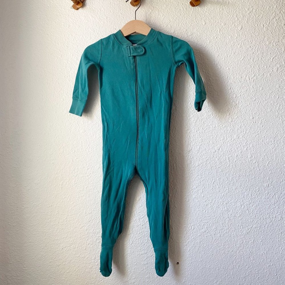 Hanna Andersson Green Footed Pajamas Size 75/12-18 Months